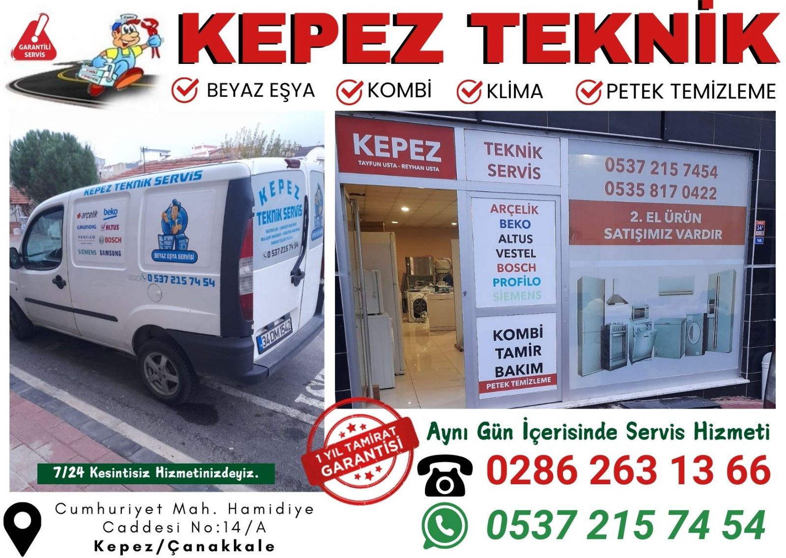 Çanakkale Kepez Arçelik Servisi